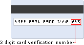 Credit Card Diagram - cvv code is likely the last three digits printed on the back of the credit card